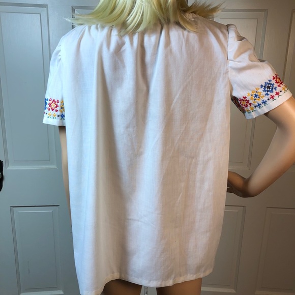 Vintage Embroidered Peasant Blouse Sz S/M - Picture 5 of 5
